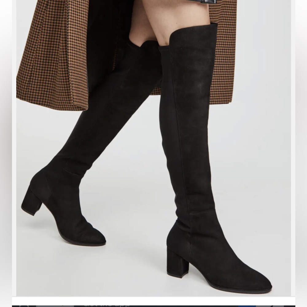 Stuart Weitzman Harper 6060 Black Over-the-Knee Boots